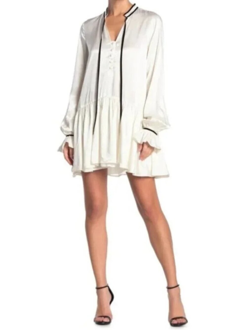 Revolve Tularosa Mini Dress XS formal peasant boho Whimsigoth Festival coquette - Picture 3 of 16